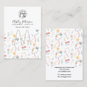 編集可能フローラロゴジュエリーリングホルダー 名刺 (正面/裏面)