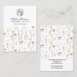編集可能フローラロゴジュエリーリングホルダー 名刺