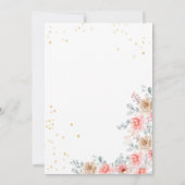 編集可能フローラ女性のカーボーイ馬誕生日招待状 招待状 (裏面)