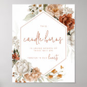 編集可能フローラ結婚サンセットのメモリアル記号 ポスター (正面)