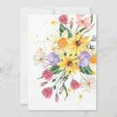 編集可能フローラ馬誕生日招待状テンプレート 招待状 (裏面)