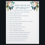 編集可能ブライダルシャワーゲームブルーホワイトフローラ チラシ<br><div class="desc">ロマンチックな青と白の絵を描花模様ブライダルシャワーゲームと青の文字。タイトルと質問を必要な内容に変更する。ゴージャスな絵を描花模様はカットを作成することだ。クリエイティブ市場https://crmrkt.com/7WdAX、Etsy https://www.etsy.com/shop/CreateTheCut、www.createthecut.comで検索</div>