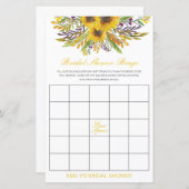 編集可能ブライダルビンゴブライダルシャワーゲームプリント (正面/裏面)