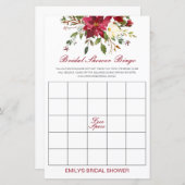 編集可能ブライダルビンゴブライダルシャワーゲームプリント (正面/裏面)