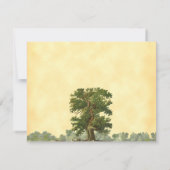 編集可能ブラックレターヴィンテージオーク材ツリー ノートカード (裏面)