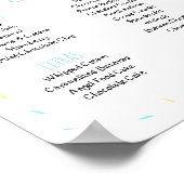 編集可能ブルーアイスクリームサンデ誕生日標識 ポスター (角)