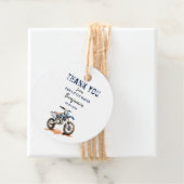 編集可能ブルーダートバイク誕生日円 フェイバータグ (インサイチュ)