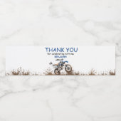 編集可能ブルーダートバイク ペットボトルラベル (シングルラベル)