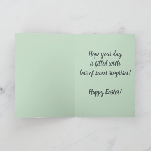 編集可能ブルートラックバニーと卵イースター カード (内部)