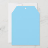 編集可能ブルードリーミーをテーマにしたテディベア赤ちゃんシャワー サンキューカード (裏面)