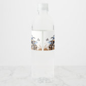 編集可能ブルーATVバイク誕生日ウォーターボトルラベル ペットボトルラベル (裏面)