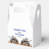 編集可能ブルーATVホイーラーバイク誕生日ゲーブルボックス フェイバーボックス (オープン)