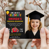 編集可能プリスクール卒業パーティーガール 招待状