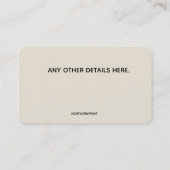 編集可能プロフェッショナルクリーナー 名刺 (裏面)