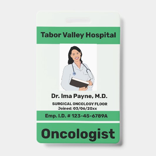 編集可能プロフェッショナル従業員IDバッジ バッジ (正面)