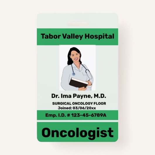 編集可能プロフェッショナル従業員IDバッジ バッジ (正面)