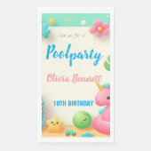 編集可能プールパーティー誕生日サマースイム (正面)