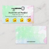 編集可能ベッド&ブレックファーストイン ロイヤリティカード (正面/裏面)