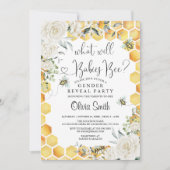 編集可能ベビーの性別表示パーティー 招待状 (正面)