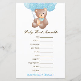 編集可能ベビーのWordスクランブル（応答あり）