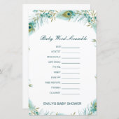 編集可能ベビーのWordスクランブル(応答あり) (正面/裏面)