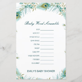 編集可能ベビーのWordスクランブル（応答あり）