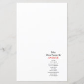 編集可能ベビーのWordスクランブル（応答あり） (裏面)