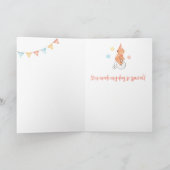 編集可能ベビーアニマルサーカスサンキューカード サンキューカード (内部)