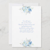 編集可能ベビーイン開花ボーイベビーシャワー 招待状 (裏面)