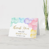 編集可能ベビーシャワー折り畳みサンキューカード カード (正面)