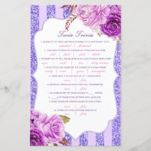 編集可能ベビーツイントリビアベビーシャワーと回答