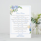 編集可能ベビーツイントリビアベビーシャワーと回答 (スタンド正面)