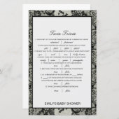 編集可能ベビーツイントリビアベビーシャワーと回答 (正面/裏面)