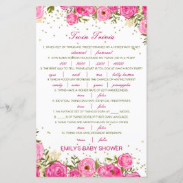 編集可能ベビーツイントリビアベビーシャワーと回答