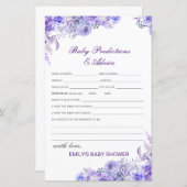 編集可能ベビー予測およびアドバイスベビーシャワー (正面/裏面)