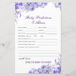 編集可能ベビー予測およびアドバイスベビーシャワー