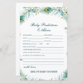 編集可能ベビー予測およびアドバイスベビーシャワー (正面/裏面)