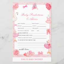 編集可能ベビー予測およびアドバイスベビーシャワー