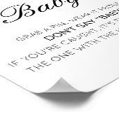 編集可能ベビー記号を言わない、ピンを取得 ポスター (角)