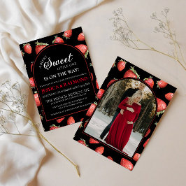 編集可能ベリースイートベビーシャワー 招待状