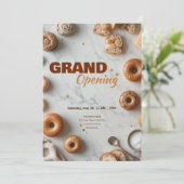 編集可能ベーカリーグランド開口部招待状 シーズンカード (スタンド正面)