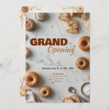 編集可能ベーカリーグランド開口部招待状