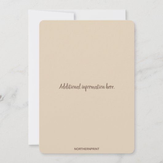 編集可能ベージュエンジェルススターズお祝いオブライフ 招待状 (裏面)