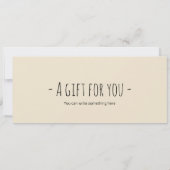 編集可能ペッティングZOOギフト証明書 招待状 (裏面)