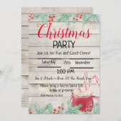 編集可能ホットココア、クリスマスパーティー 招待状 (正面/裏面)