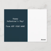 編集可能ホッピーかわいいバンニーバレンタインデー ポストカード (裏面)