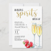 編集可能ホリデーカクテルパーティの招待状 招待状 (正面)