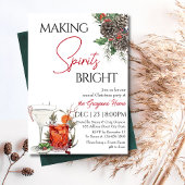 編集可能ホリデークリスマスカクテルパーティー 招待状