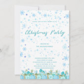 編集可能ホリデーパーティカード 招待状 (正面)