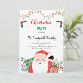 編集可能ホリデーパーティー招待状 招待状 (スタンド正面)